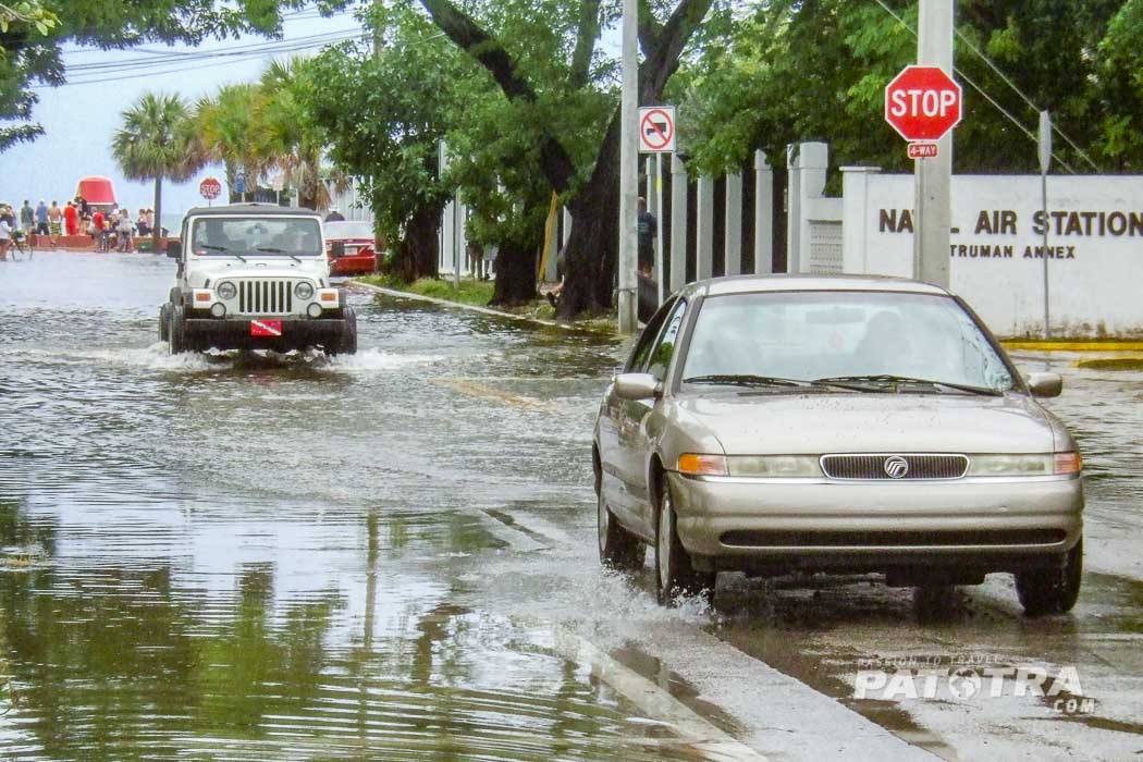 Überflutete Strasse in Key West