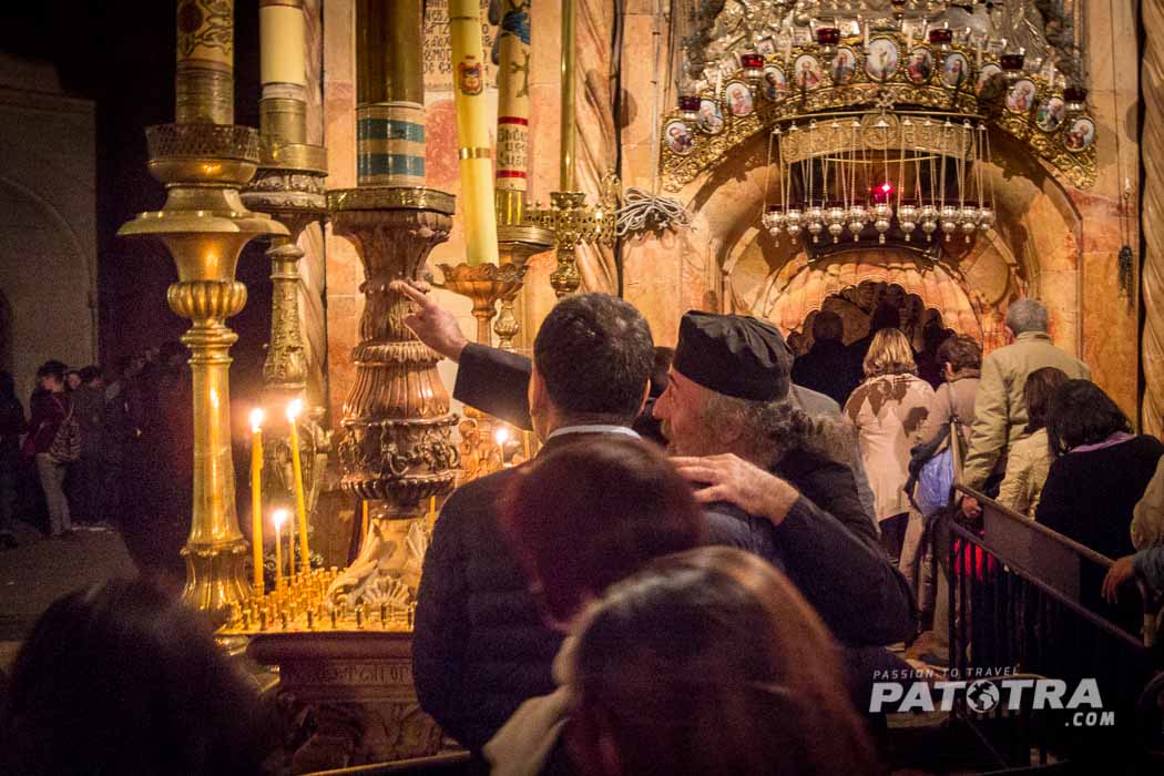 In the Church of the Holy Sepulchre