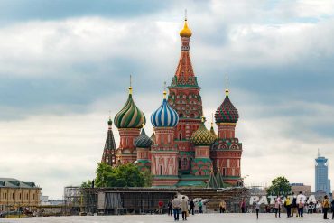 Roter Platz Moskau mit Vasilius Kathedrale