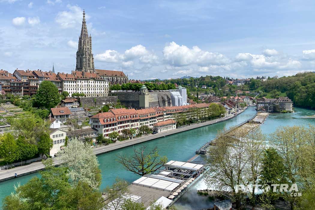 Bern Stadtansichten von der Aarebrücke aus